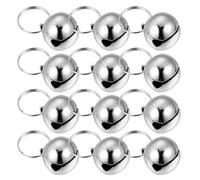 OSOLADY Lot de 12 Clochettes en Métal Argenté pour Colliers de Chiens et Chats, Son Clair et Net, Étanches, Accessoires Polyvalents pour Activités en Extérieur et Jeu Intérieur