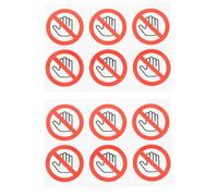 OSOLADY Lot de 12 panneaux de sécurité « Ne pas toucher » - Autocollants ronds de 5 cm (2 pouces) à décoller et à coller - Étiquettes de sécurité « Ne pas utiliser » pour équipements