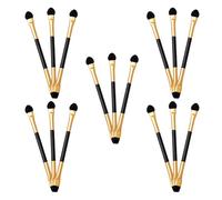 OSOLADY Lot de 15 Pinceaux de Maquillage pour Yeux Double Embout, Mini Pinceaux à Paupières Polyvalents pour Femme, Ensemble D’applicateurs pour Fard à Paupières Précis, Usage Personnel