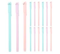 OSOLADY Lot de 15 stylos gel chat : stylos à bille animaux mignons - Pointe fine et écriture fluide - Papeterie japonaise - Fournitures scolaires kawaii pour femmes amoureuses des chats