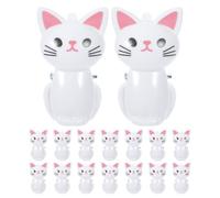 OSOLADY Lot de 16 pinces à sachets mignonnes : pinces à croquettes décoratives pour fermer hermétiquement les sachets de nourriture pour chats, idéales pour le bureau et la cuisine. Parfaites