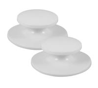 OSOLADY Lot de 2 Boutons de Couvercle en Plastique Blanc pour Casserole, Poignée Confortable Antidérapante, Finition Polie Fine, Accessoires la Cuisine Pratiques
