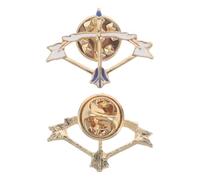 OSOLADY Lot de 2 broches de tir à l'arc - Épinglette émaillée pour récompense d'entraînement - Badge commémoratif de compétition de tir à l'arc, souvenir d'événement ou