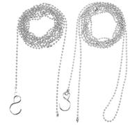 OSOLADY Lot de 2 chaînes de Mesure de Hauteur pour Filet de Volley-Ball - Outil de Mesure avec Crochet en S - Référence de Hauteur pour Filet de Volley-Ball sur terrains intérieurs