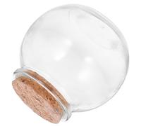 OSOLADY Lot de 2 flacons en Verre Transparent vides avec Bouchon en liège - Petits flacons à Messages - Bocaux de Rangement pour Loisirs créatifs, Petits Mots Doux et Cadeaux d'anniversaire