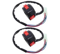 OSOLADY Lot de 2 interrupteurs de démarrage/arrêt pour quad 50-250 cm³ | Interrupteur de démarrage 3 fonctions pour quad | Assemblage de remplacement pour guidon de 22 mm (7/8") | Compatible
