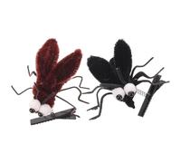 OSOLADY Lot de 2 pinces à cheveux moustiques - Pinces à cheveux mignonnes en forme de moustique - Antidérapantes pour fins ou épais - Accessoires de fête sur le thème des insectes