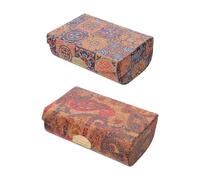 OSOLADY Lot de 2 Porte-Rouges à lèvres : Boîte de Rangement en liège avec Miroir pour Rouges à lèvres - Boîte de Rangement pour flacons de cosmétiques, idéale pour Les Voyages - Motif Floral