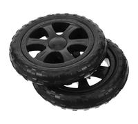 OSOLADY Lot de 2 Roues Pliables pour Chariot de Supermarché, Roues de Remplacement en Plastique Résistantes pour Escaliers, Roulettes pour Caddie de Courses, Capacité Élevée