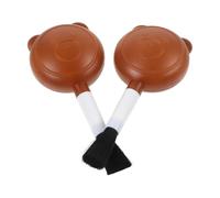 OSOLADY Lot de 2 Souffleurs de Nettoyage à Air Comprimé Brosse Douce Marron, en Plastique Rigide, Taille Moyenne, pour Objectifs D'appareil Photo, Instruments de Musique et Électronique,