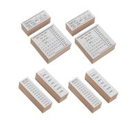 OSOLADY Lot de 2 tampons calendrier pour scrapbooking : tampons semaine, mois, date et heure pour la création de cartes, le gaufrage, le journaling, les listes de choses à faire et les lettres.