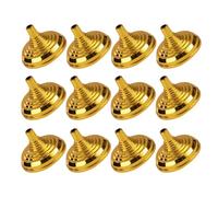 OSOLADY Lot de 20 Petits Porte-drapeaux de Table en Plastique Couleur Dorée, Base Ronde Miniature pour Bureau, Décoration de Fête et Espace de Travail, Supports Drapeau Pratiques