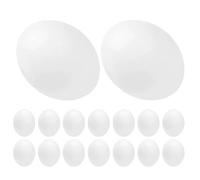 OSOLADY Lot de 24 Œufs de Simulation en Plastique Blanc pour Oiseaux et Calopsittes, Leurres Réalistes Finition Naturelle pour Dissuasion de Ponte en Élevage