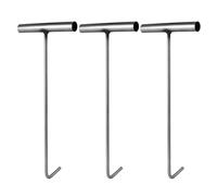 OSOLADY Lot de 3 crochets en acier inoxydable en forme de T pour regards de visite - Levier de levage de regards de 15 pouces pour le levage de de visite, l'accès aux services techniques et la
