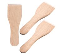 OSOLADY Lot de 3 Raclettes de Cuisson en Bois Résistantes à L'usure, Spatules Multifonctions Faciles à Nettoyer pour Amis Pâtisserie et Utilisation Domestique