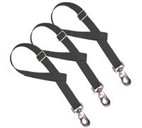 OSOLADY Lot de 3 Sangles D'alimentation en Nylon Réglables, Résistantes à L'usure, Noires, pour Seaux, Mangeoires et Filets Suspendus - Accessoires Pratiques pour Écuries et Pâturages,