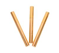 OSOLADY Lot De 3 Tubes Vides 3ml Doré Et Argenté Pour Huile Nail Art, Stylo Cosmétique à Pinceau, Pour Manucure Professionnelle Et Diy Maquillage Portable