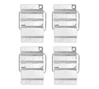 OSOLADY Lot de 4 charnières amovibles pour flight case - Support de boîte à outils démontable - Quincaillerie de porte détachable pour tiroirs, coffret en bois argenté