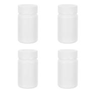 OSOLADY Lot de 4 flacons vides pour pilules, 100 ml (3,38 oz liq.), avec bouchon à vis, réutilisables et parfaits pour ranger comprimés et gélules. Idéaux pour les voyages.