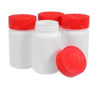 OSOLADY Lot de 4 flacons vides pour pilules, 100 ml (3,38 oz liq.), avec bouchon à vis, réutilisables et parfaits pour ranger gélules et comprimés. Idéaux pour les voyages.