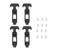 OSOLADY Lot de 4 Loquets à Poignée T en Caoutchouc Noir Verrouillage Positif et Absorption des Vibrations pour Boîte à Outils et Couverture de Machines