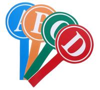 OSOLADY Lot de 4 Palettes Effaçables à Sec Portatives en Écume Blanche, Tableau Blanc à Main Simple et Facile à Utiliser pour Scénarios de Compétition