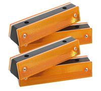 OSOLADY Lot de 4 Réflecteurs Routiers Rectangulaires Orange Double Face en Abs pour Identification Facile sur Autoroute et Routes