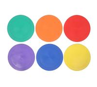OSOLADY Lot de 6 marqueurs de Sol antidérapants en Vinyle de 23 cm (9 Pouces) pour Le Sport - Disques de Sol colorés pour l'entraînement à l'agilité, à la Vitesse, Football et Basketball.