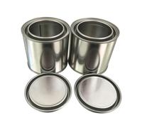 OSOLADY Lot de 6 Pots de Peinture Ronds en Fer 0,3 L, Réservoirs D'encre Solide pour Rangement, Adaptés aux Fournitures et Outils de Peinture pour Atelier et Loisirs Créatifs