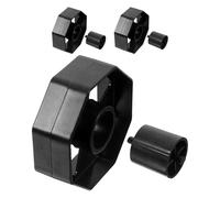 OSOLADY Lot de 6 Sets de Sets de Noyaux de Rouleau Mobiles Noirs en Plastique, Pièces de Rechange pour Dévidoirs de Ruban Adhésif de Bureau, Accessoires Compatibles pour Utilisation