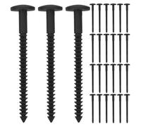 OSOLADY Lot de 60 fixations pour volets en vinyle, goupilles de 7,6 cm (3 pouces), vis, pointes de volet, ancrages, goupilles en plastique pour persiennes, vis pour panneaux de fenêtre, pièces de