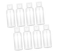 OSOLADY Lot De 8 Flacons à Clapet 50 Ml En Plastique Vides, Bouteilles De Voyage Compactes, Pour Shampooing Et Lotion, Usage Portable Pour Voyages Et Camping