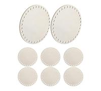 OSOLADY Lot de 8 fonds de panier en bois de 15 cm (6 pouces) pour crochet - Bases de sacs rondes vierges en bois - Fournitures essentielles pour la vannerie et le tricot, idéales pour la confection
