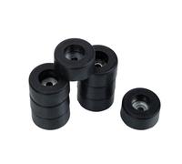 OSOLADY Lot de 8 Pieds de Protection en Caoutchouc Noir pour Haut-parleurs 38x20 Mm, Coussins Isolants Anti-Vibrations pour Amplificateurs, Tapis de Pointes Adaptés pour Usage Audio