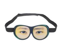 OSOLADY Masque Yeux 3d Amusant en Polyester Sangle Élastique Haute Élasticité, Bloque la Lumière Sommeil Profond en Voyage ou Réunion, Unisexe Noir Confortable