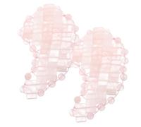 OSOLADY Masque Yeux en Quartz Rose Lot de 2 Masques Refroidissants de Lune pour Paupières pour Sommeil et Massage Accessoires Spa Visage