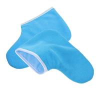 OSOLADY Masques Pieds la Cire de Paraffine 1 Paire en Polyester Bleu, Maintien Chaleur et Ajustement Sécurisé pour Soin Spa Pédicure Professionnel
