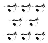 OSOLADY Micro-Cravate sans Fil Noir 8 Pièces pour Téléphone et Ordinateur Portable, Volume Réglable, Facile à Transporter, pour Enregistrement et Visioconférence
