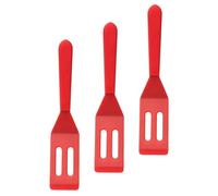 OSOLADY Mini spatule en silicone, Ustensile à steak antiadhésif, lot de 3, rouge, isolation thermique, pour pâtisserie et cuisson, cadeau de mariage
