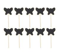 OSOLADY Mini-tableaux Noirs Décoratifs en Bois Créatifs 20pcs Écriture Craie, Légers pour Étiquettes de Fleurs et Plantes pour Décoration Jardin et Mariage
