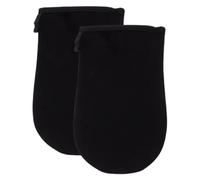 OSOLADY Moufles D'application Autobronzant en Peluche Noir, Applicateur Lotion Mains et Corps, 1 Paire pour Bronzage sans Soleil, Utilisation et Uniforme pour Peau Sensible