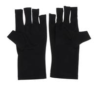 OSOLADY Moufles de UV 1 Paire pour Manucure en Gel, Légers en Polyester, Réduisant de Glissement Noire pour Application de Gel Salon
