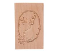 OSOLADY Moule à Biscuits en Bois Forme Renne, Surface Lisse et Antiadhésive, Outil de Cuisson pour Pâtisserie et Décoration de Biscuits de Noël