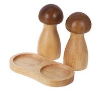 OSOLADY Moulin à Poivre Manuel Lignes Lignes Lisses Forme Champignon en Bois Design Simple et Créatif Cuisine et Épices