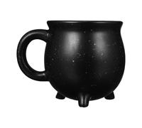 OSOLADY Mug Chaudron Sorcière en Céramique 450ml Noir, Tasse Originale pour Halloween, Décor Maison et Restaurant, Design Créatif de Chaudron