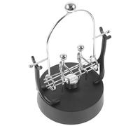 OSOLADY Ornement Chic Maison en Fer Base Ronde Argentée, Perpétuel de Bureau Stable et Décoratif pour Décoration de Bureau Élégante