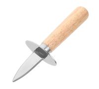 OSOLADY Outil D'ouverture Huitres Acier Inoxydable Manche Bois Léger Confortable Compact pour Amateurs de Fruits de Mer Barbecue et Fête