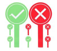 OSOLADY Pagaies de Vote Oui Non 8 Pièces Rouges et Vertes, Tableaux de Réponse Compacts pour Éducation Scolaire, Jeux Participatifs en t Activités Pédagogiques