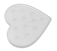 OSOLADY Palette Porte-cils En Verre Transparent 12 Trous Support De Greffe De Faux Cils De Cœur Accessoire Professionnel Pour Salons Et Usage Domestique