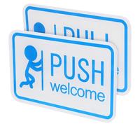 OSOLADY Panneaux Push Pull en Acrylique 4 Pièces, Signalisation pour Portes Vitrées Coulissantes Hôtels et Commerces, Plaques Indicatives Résistantes et Pratiques